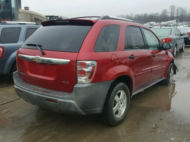 2CNDL23FX56012087 - 2005 CHEVROLET EQUINOX LS BURGUNDY photo 4