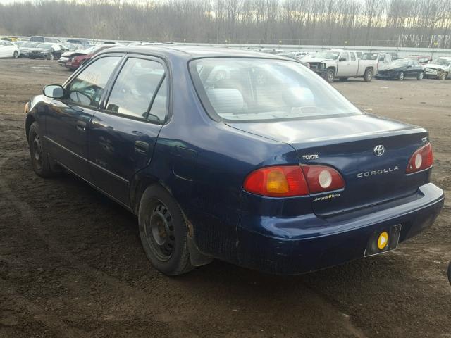 1NXBR12E21Z494316 - 2001 TOYOTA COROLLA CE BLUE photo 3