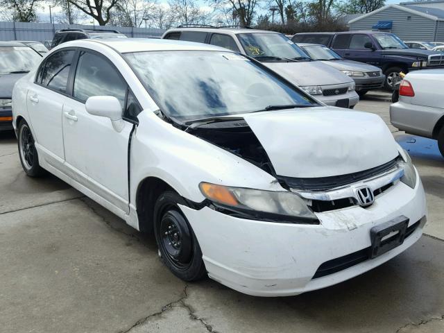 1HGFA16596L076289 - 2006 HONDA CIVIC LX WHITE photo 1