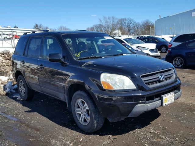 2HKYF18653H605834 - 2003 HONDA PILOT EXL BLACK photo 1