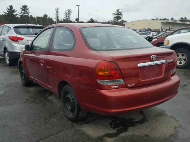 JTDAT123230299634 - 2003 TOYOTA ECHO RED photo 3