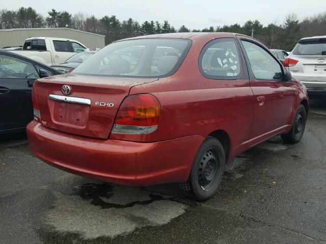 JTDAT123230299634 - 2003 TOYOTA ECHO RED photo 4