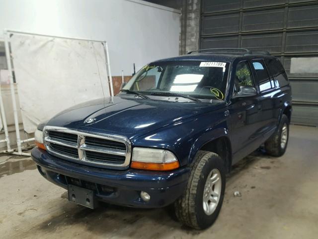 1D4HS48Z93F596768 - 2003 DODGE DURANGO SL BLUE photo 2