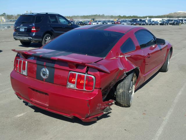 1ZVHT82H175271753 - 2007 FORD MUSTANG GT RED photo 4
