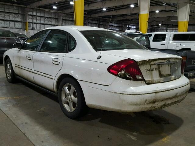 1FAFP53U4YG134343 - 2000 FORD TAURUS SE WHITE photo 3