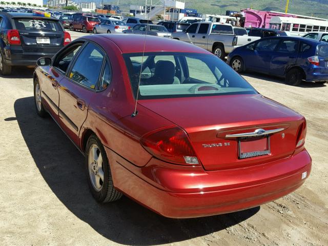 1FAFP5525YA174395 - 2000 FORD TAURUS SES MAROON photo 3