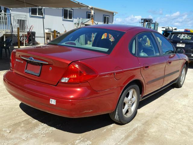 1FAFP5525YA174395 - 2000 FORD TAURUS SES MAROON photo 4