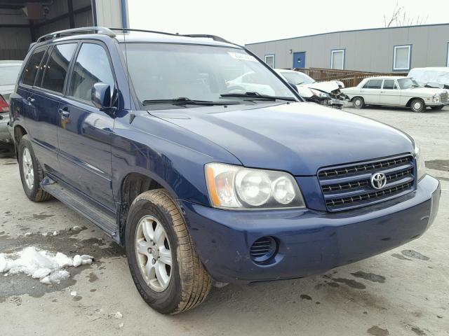 JTEHF21A330098882 - 2003 TOYOTA HIGHLANDER BLUE photo 1