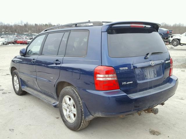 JTEHF21A330098882 - 2003 TOYOTA HIGHLANDER BLUE photo 3