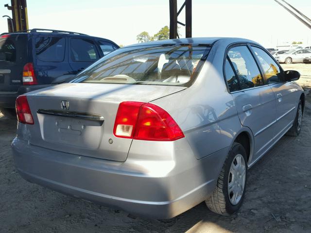 2HGES16562H540932 - 2002 HONDA CIVIC LX SILVER photo 4