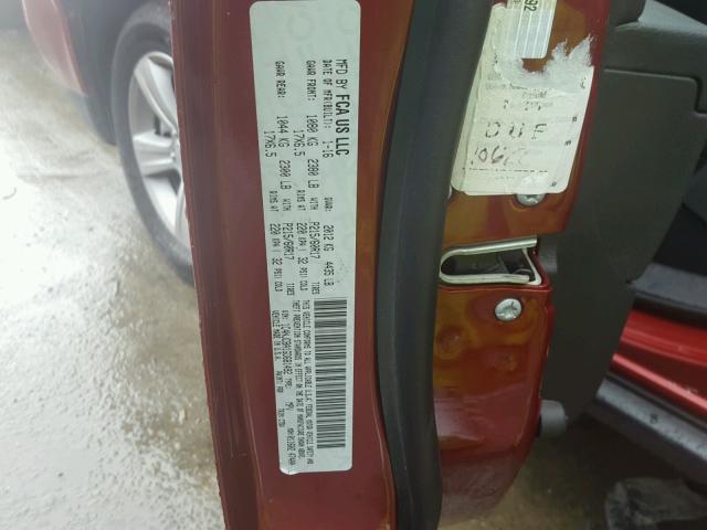 1C4NJCBA1GD681492 - 2016 JEEP COMPASS SP RED photo 10