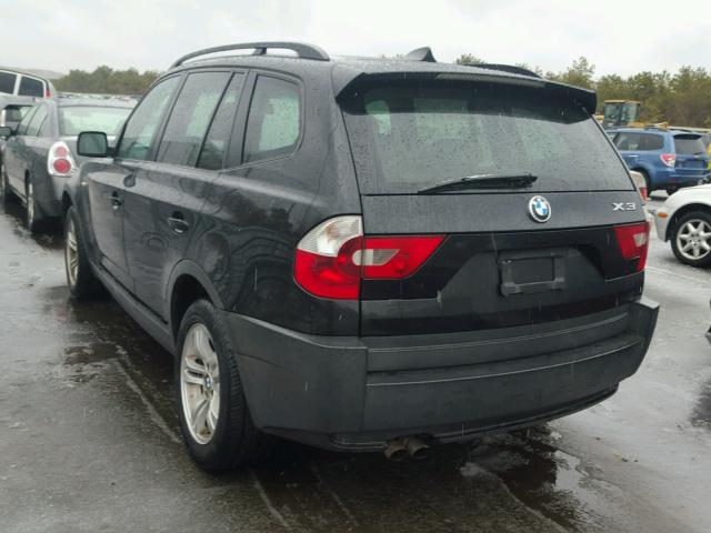 WBXPA93464WA60842 - 2004 BMW X3 3.0I BLACK photo 3