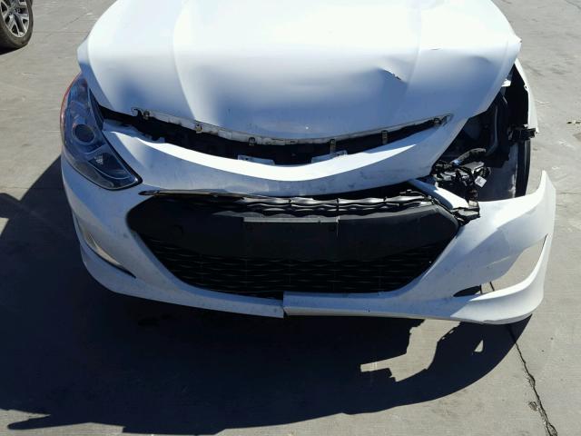 KMHEC4A45EA117446 - 2014 HYUNDAI SONATA HYB WHITE photo 9