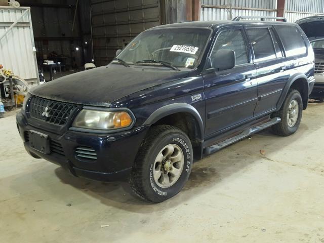 JA4LS21H22J051756 - 2002 MITSUBISHI MONTERO SP BLUE photo 2