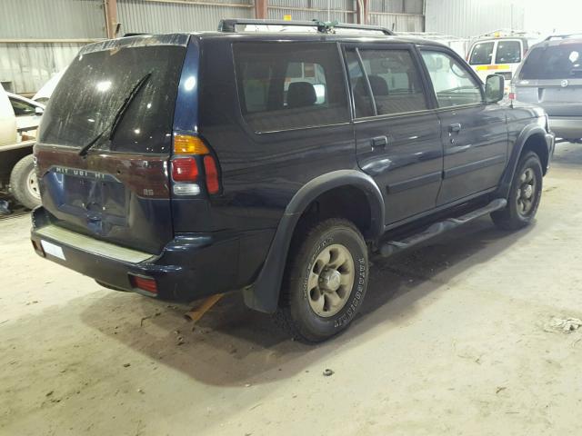 JA4LS21H22J051756 - 2002 MITSUBISHI MONTERO SP BLUE photo 4