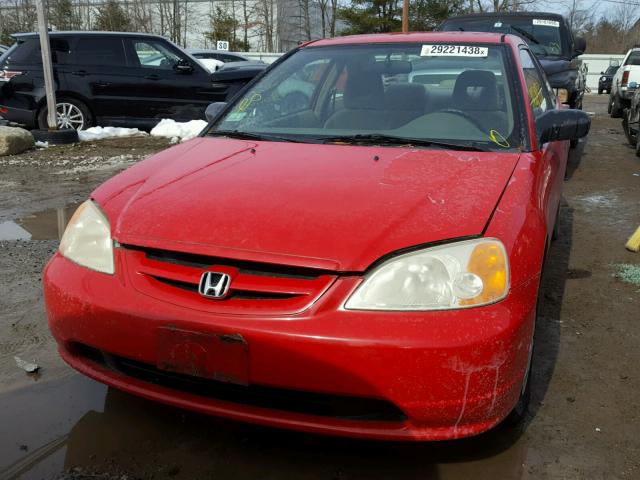 1HGEM22511L064242 - 2001 HONDA CIVIC LX RED photo 9