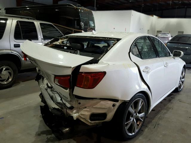 JTHBK262695097887 - 2009 LEXUS IS 250 WHITE photo 4