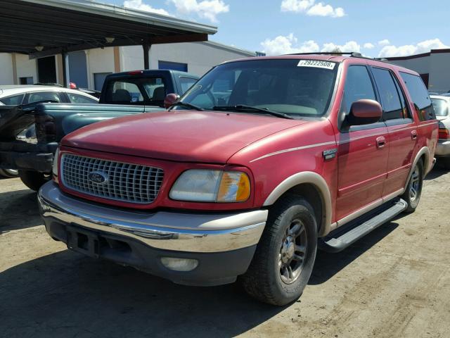 1FMRU17L9XLA93557 - 1999 FORD EXPEDITION RED photo 2