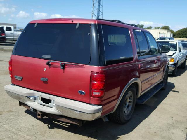 1FMRU17L9XLA93557 - 1999 FORD EXPEDITION RED photo 4