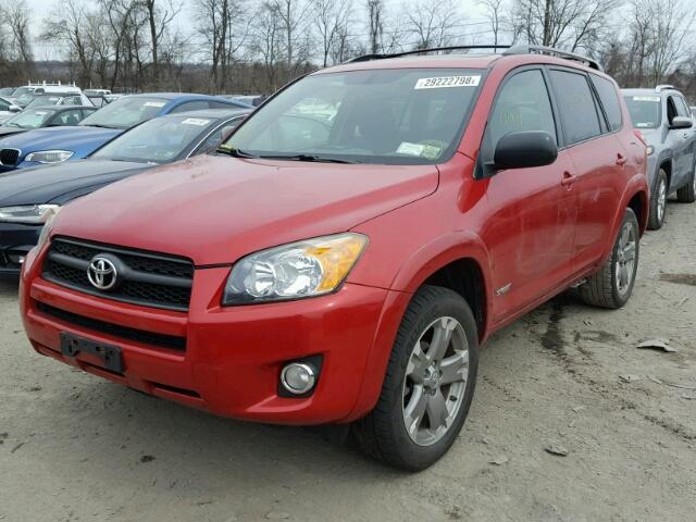 JTMRF4DVXAD038204 - 2010 TOYOTA RAV4 SPORT RED photo 2