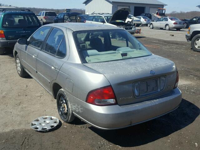 3N1CB51D21L523730 - 2001 NISSAN SENTRA XE GRAY photo 3