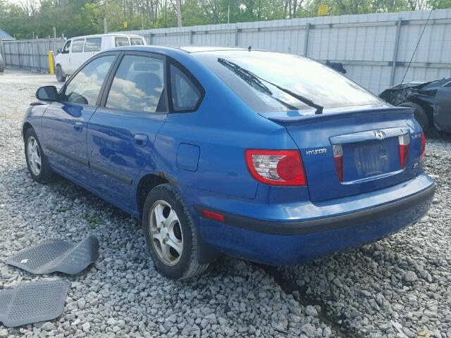 KMHDN56D15U147692 - 2005 HYUNDAI ELANTRA GL BLUE photo 3