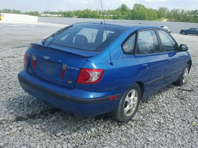 KMHDN56D15U147692 - 2005 HYUNDAI ELANTRA GL BLUE photo 4