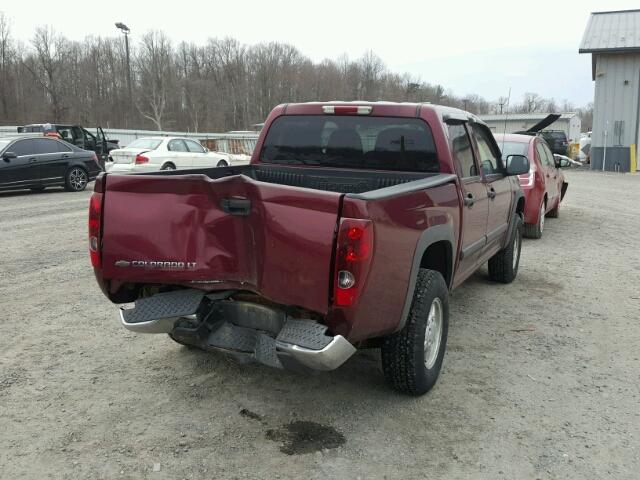 1GCDT13E288102791 - 2008 CHEVROLET COLORADO BURGUNDY photo 4