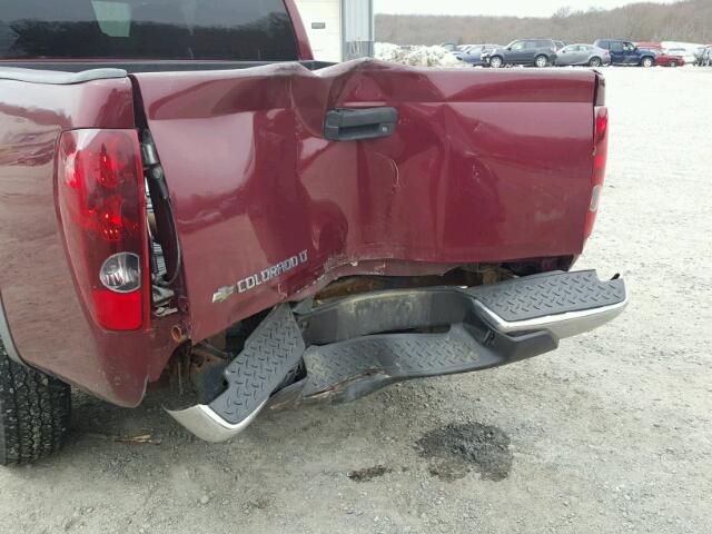 1GCDT13E288102791 - 2008 CHEVROLET COLORADO BURGUNDY photo 9