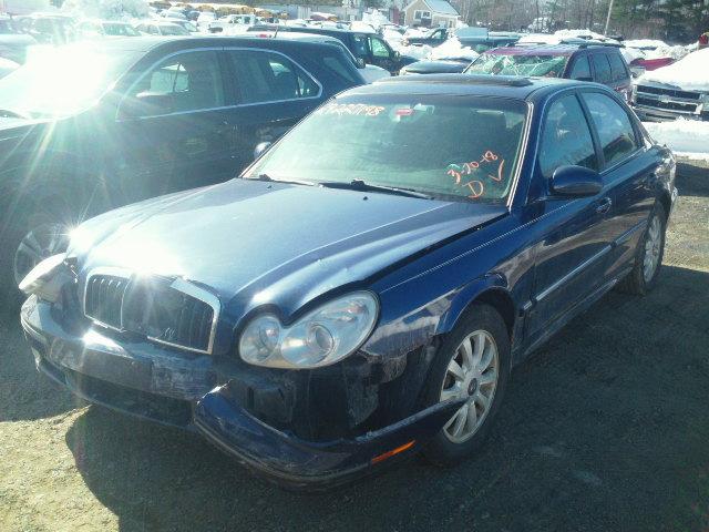 KMHWF35H83A853779 - 2003 HYUNDAI SONATA GLS BLUE photo 2