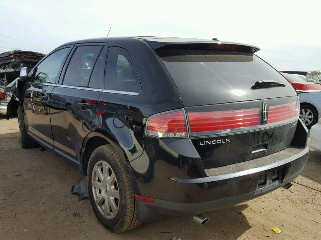 2LMDU68C48BJ21504 - 2008 LINCOLN MKX BLACK photo 3