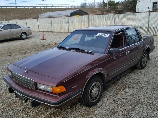 1G4AL54N0L6433281 - 1990 BUICK CENTURY LI RED photo 2