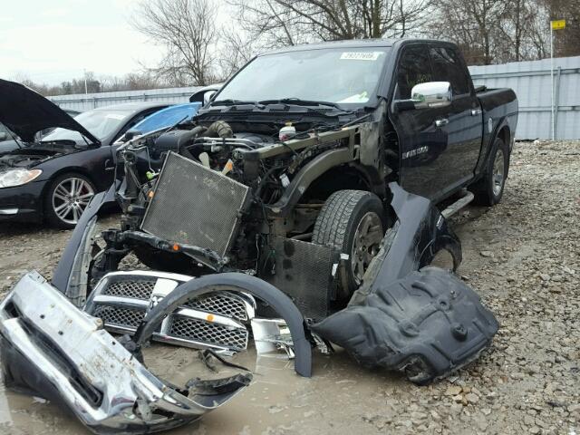 1C6RD6NTXCS208338 - 2012 DODGE RAM 1500 L BLACK photo 2