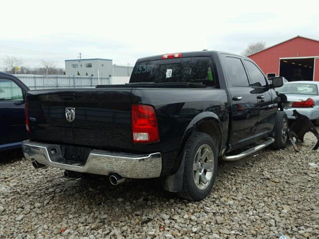 1C6RD6NTXCS208338 - 2012 DODGE RAM 1500 L BLACK photo 4