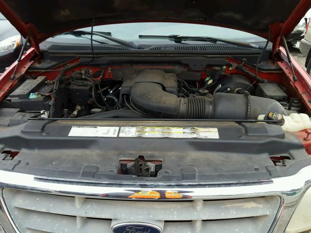 1FTRX17W81NA00447 - 2001 FORD F150 RED photo 7