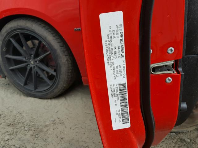 2C3CDXCT7EH205905 - 2014 DODGE CHARGER R/ RED photo 10