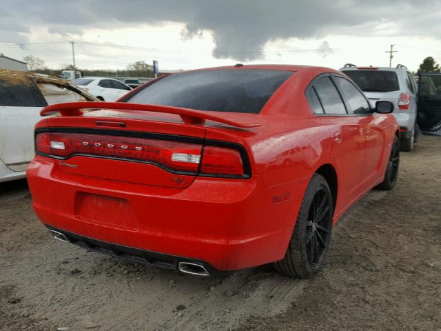 2C3CDXCT7EH205905 - 2014 DODGE CHARGER R/ RED photo 4