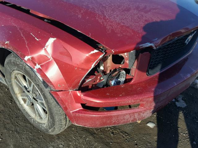 1ZVFT80N455126459 - 2005 FORD MUSTANG RED photo 9