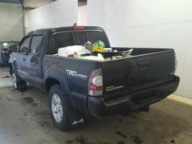 3TMLU4EN0EM153835 - 2014 TOYOTA TACOMA DOU BLACK photo 3