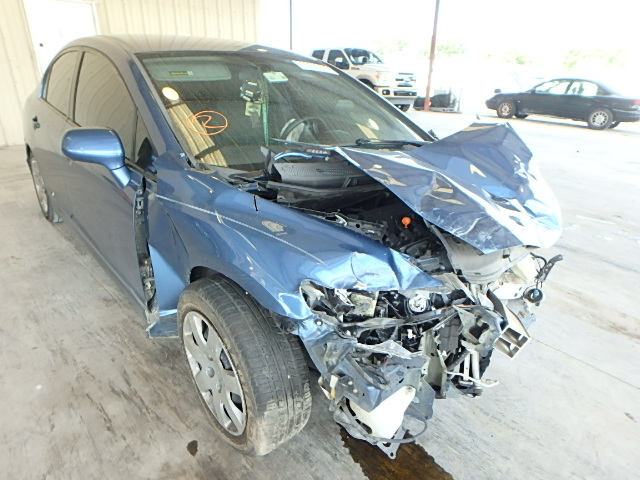 1HGFA16568L016585 - 2008 HONDA CIVIC LX BLUE photo 10