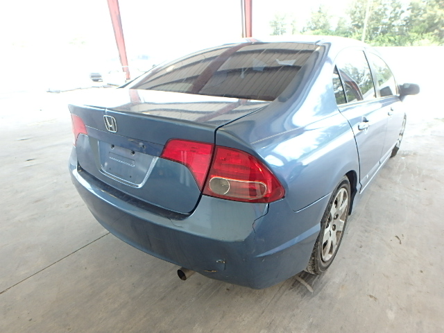 1HGFA16568L016585 - 2008 HONDA CIVIC LX BLUE photo 4