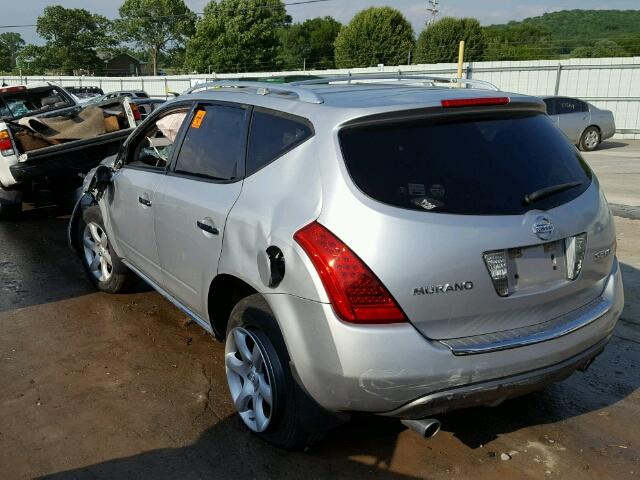 JN8AZ08W47W615472 - 2007 NISSAN MURANO SILVER photo 3