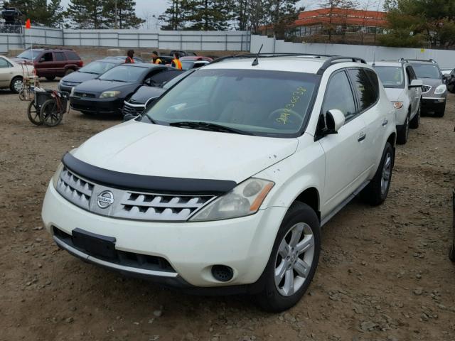 JN8AZ08W66W541003 - 2006 NISSAN MURANO SL WHITE photo 2