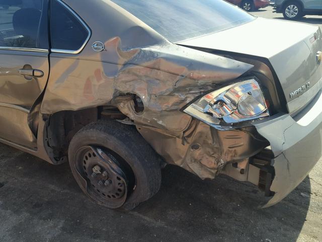 2G1WB55K669257232 - 2006 CHEVROLET IMPALA LS TAN photo 9