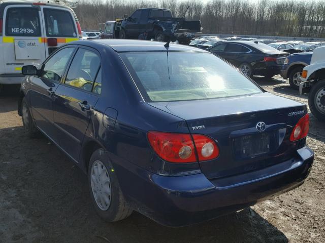 2T1BR32E18C888607 - 2008 TOYOTA COROLLA CE BLUE photo 3