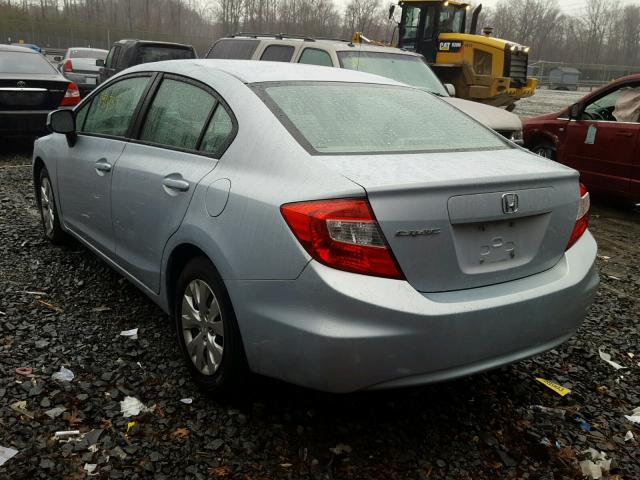 2HGFB2F5XCH540640 - 2012 HONDA CIVIC LX SILVER photo 3