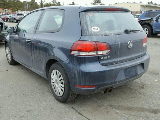 WVWAB7AJ3BW256048 - 2011 VOLKSWAGEN GOLF 灰色 照片 3