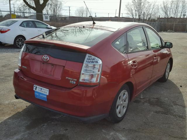 JTDKB20U463129576 - 2006 TOYOTA PRIUS RED photo 4