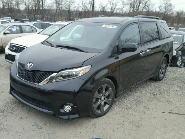 5TDXK3DC5GS746644 - 2016 TOYOTA SIENNA SE BLACK photo 2