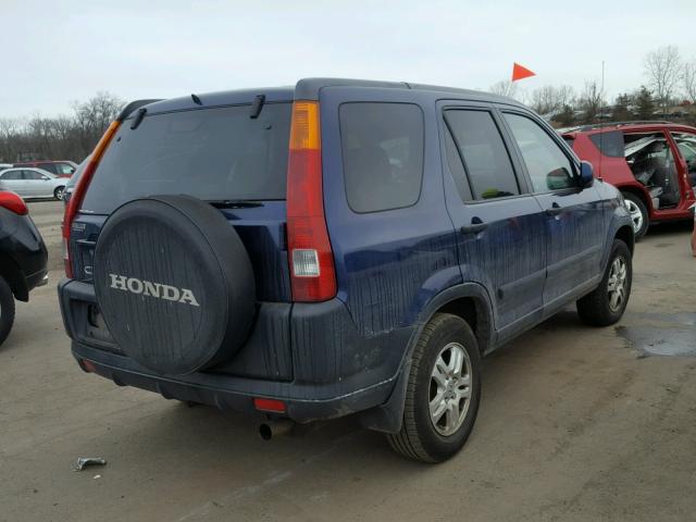 JHLRD78852C059113 - 2002 HONDA CR-V EX BLUE photo 4